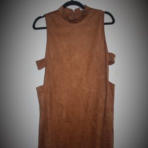 "suede" shift dress